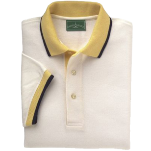 Outer Banks Men's Premium Pique Polo with Contrast Tipped Trim Shirt